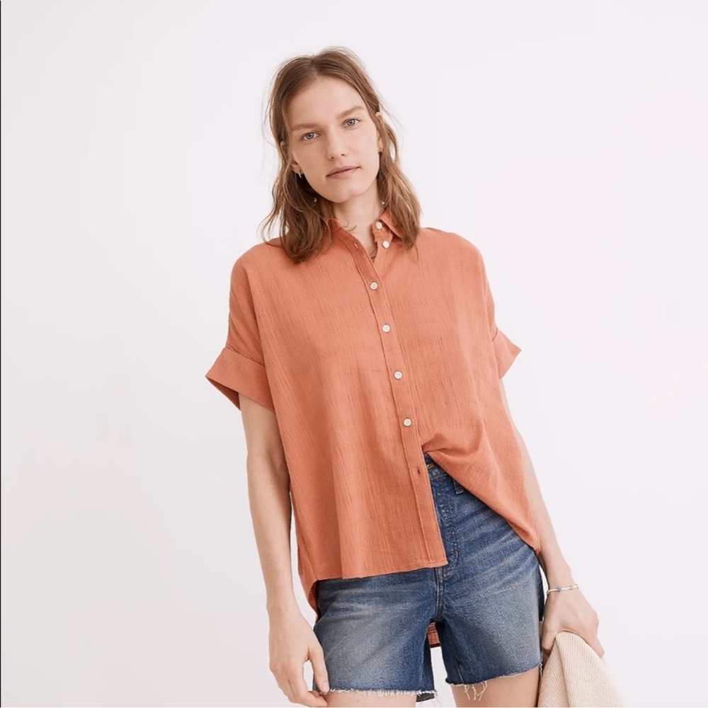 Madewell Orange Courier Shirt
